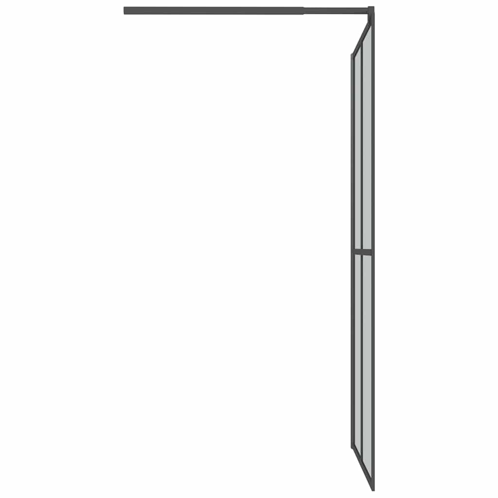 Mampara de ducha accesible vidrio templado oscuro 100x195 cm