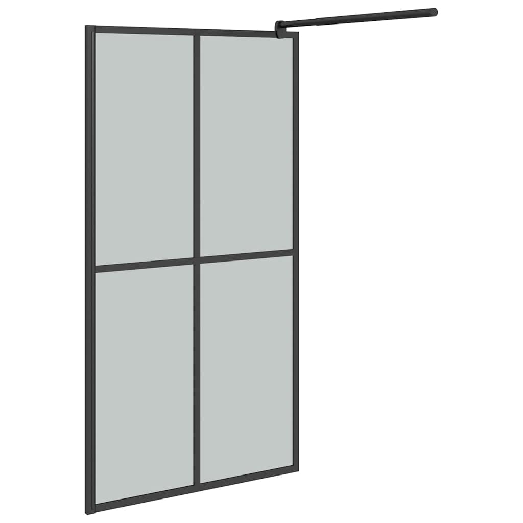 Mampara de ducha accesible vidrio templado oscuro 100x195 cm