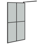 Mampara de ducha accesible vidrio templado oscuro 100x195 cm