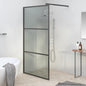 Mampara de ducha accesible vidrio ESG blanco 100x195 cm