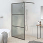 Mampara de ducha accesible vidrio ESG blanco 100x195 cm