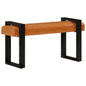 Authentic black and brown goatskin bench 110 cm