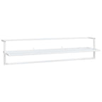 Toallero de hierro blanco 95x25x22 cm