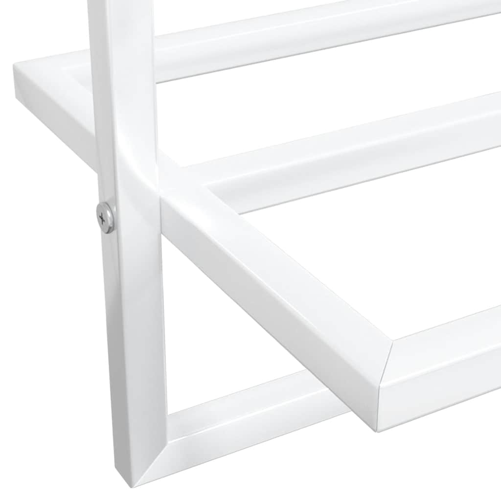 Toallero de hierro blanco 95x25x22 cm