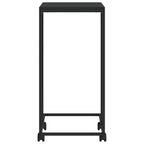 Armario auxiliar con ruedas contrachapado negro 40x30x63,5 cm
