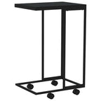 Armario auxiliar con ruedas contrachapado negro 40x30x63,5 cm