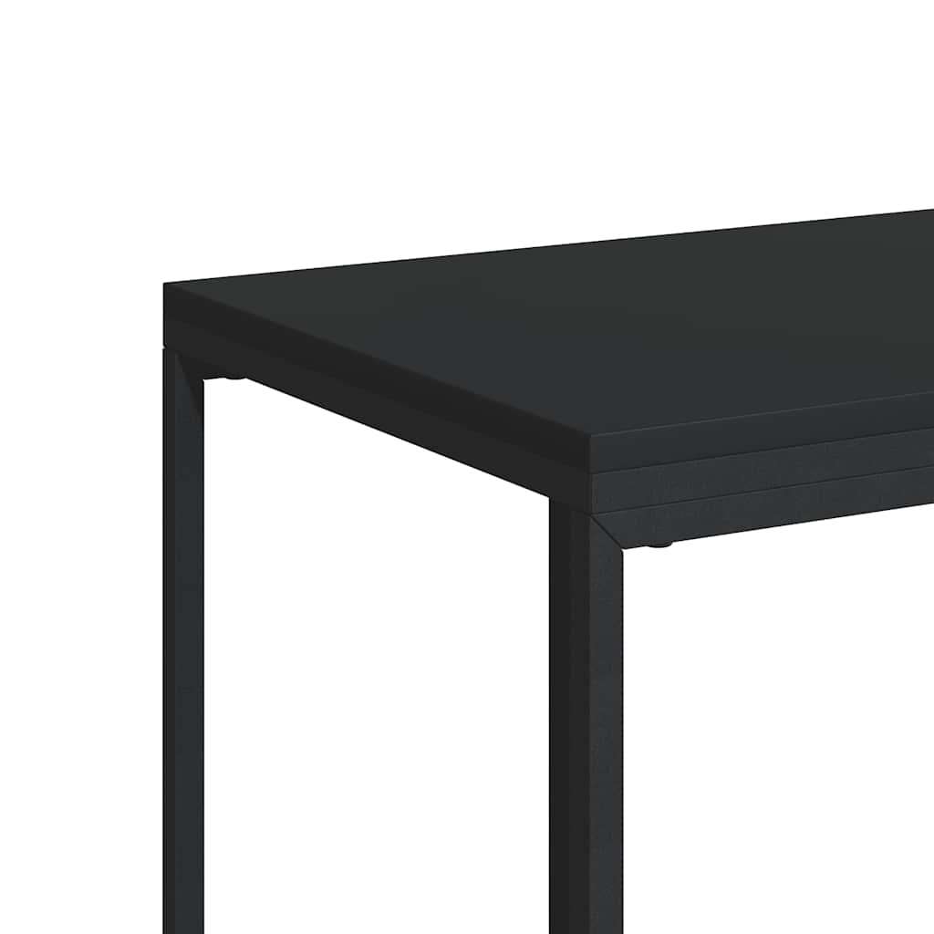 Armario auxiliar con ruedas contrachapado negro 40x30x63,5 cm