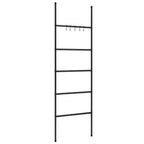 Toallero Escalera con 5 Niveles Negro 58x175 cm Hierro