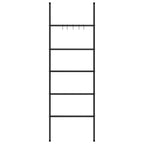 Toallero Escalera con 5 Niveles Negro 58x175 cm Hierro