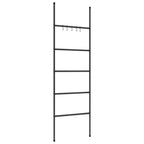 Toallero Escalera con 5 Niveles Negro 58x175 cm Hierro