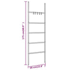 Toallero Escalera con 5 Niveles Negro 58x175 cm Hierro
