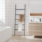 Ladder Towel Rack with 5 Tiers Black 58x175 cm Iron