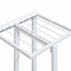 Soporte para flores 4 alturas y ruedas hierro blanco 44x23x80cm