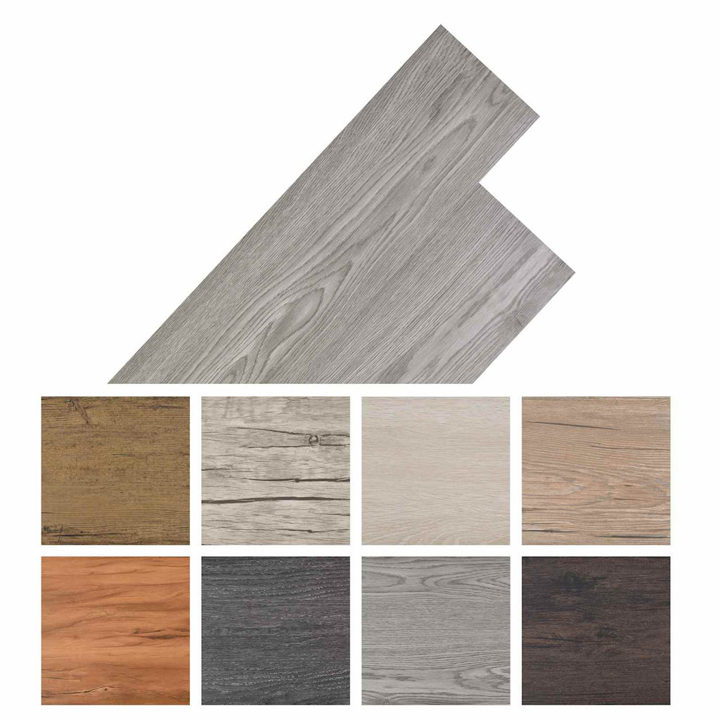 Tableros de Suelo 18 pcs Gris oscuro 2,51 m² PVC