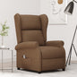 Dark grey fabric electric reclining wingback armchair