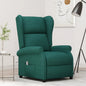 Dark grey fabric electric reclining wingback armchair