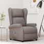 Dark grey fabric electric reclining wingback armchair