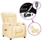 Sillón de masaje eléctrico cuero sintético color capuchino
