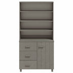 Aparador HAMAR madera de pino maciza gris claro