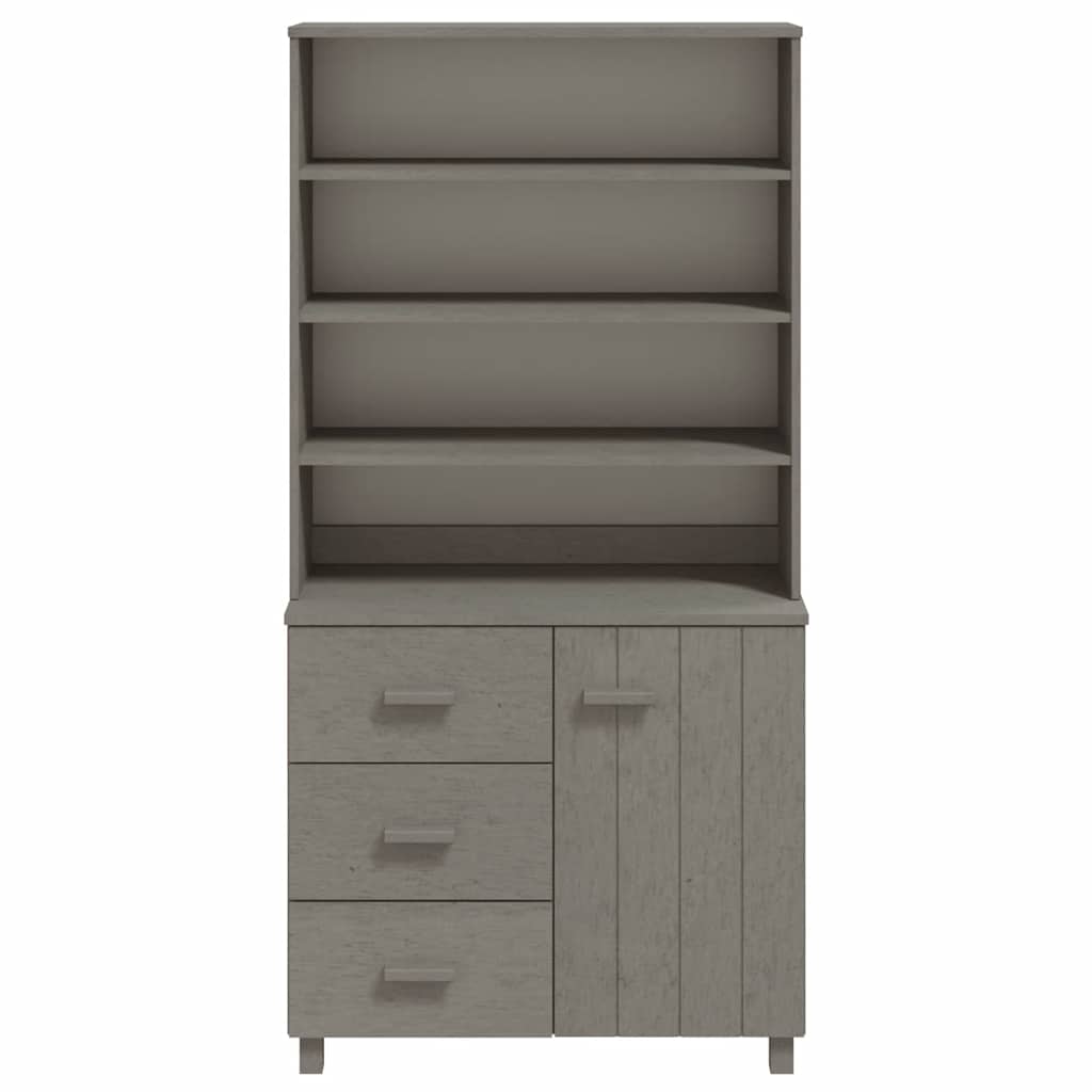 Aparador HAMAR madera de pino maciza gris claro