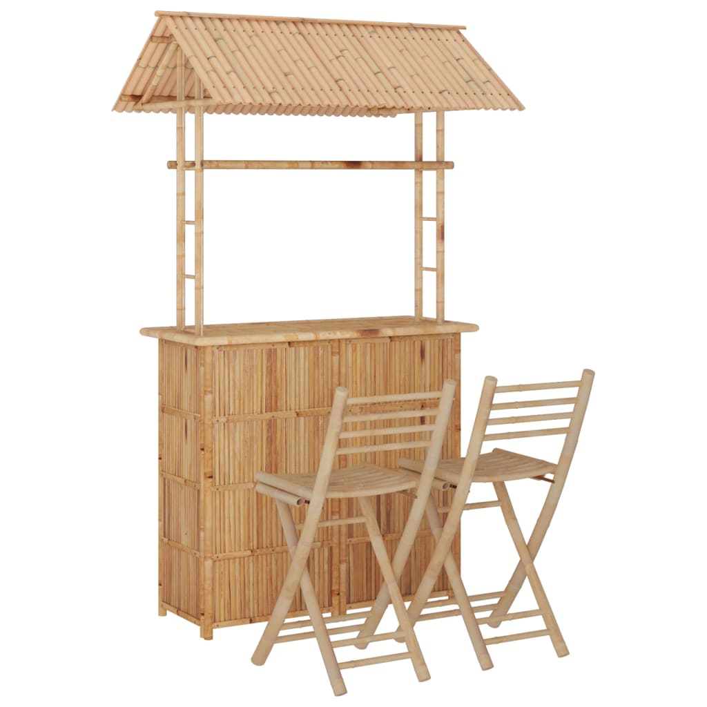 Juego de bar de 3 piezas de bambú