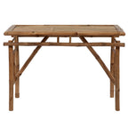 Mesa plegable de jardín de bambú 115x50x75 cm