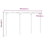 Pérgola de bambú 385x40x205 cm