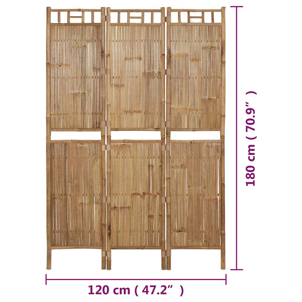 Biombo divisor de 3 paneles 120x180 cm