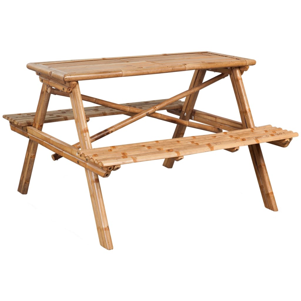 Bamboo Picnic Table 115x115x81 cm