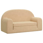 Sofá cama infantil 2 plazas felpa suave crema