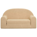 Sofá cama infantil 2 plazas felpa suave crema