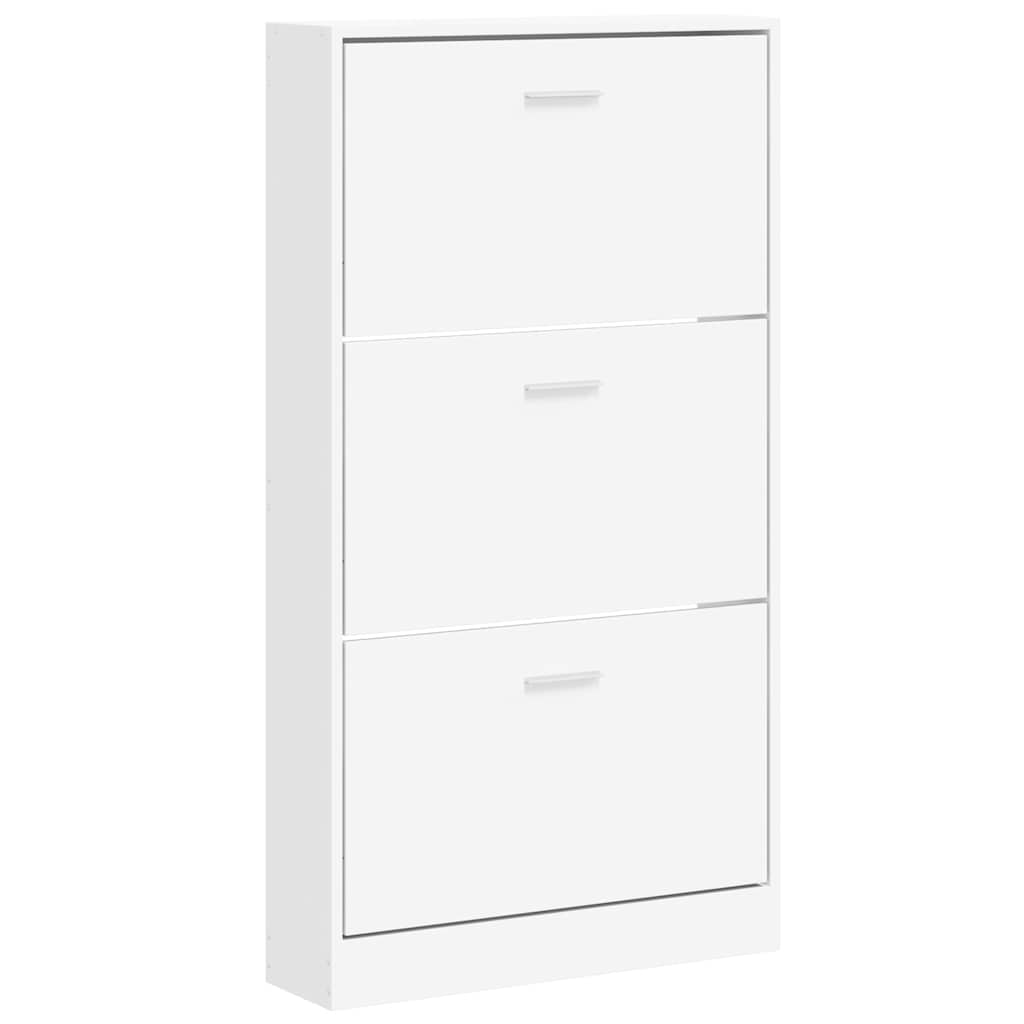 Zapatero blanco 59x17x108 cm Madera de ingeniería