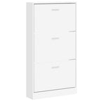 Zapatero blanco 59x17x108 cm Madera de ingeniería