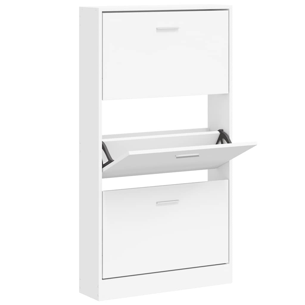 Zapatero blanco 59x17x108 cm Madera de ingeniería