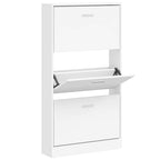 Zapatero blanco 59x17x108 cm Madera de ingeniería