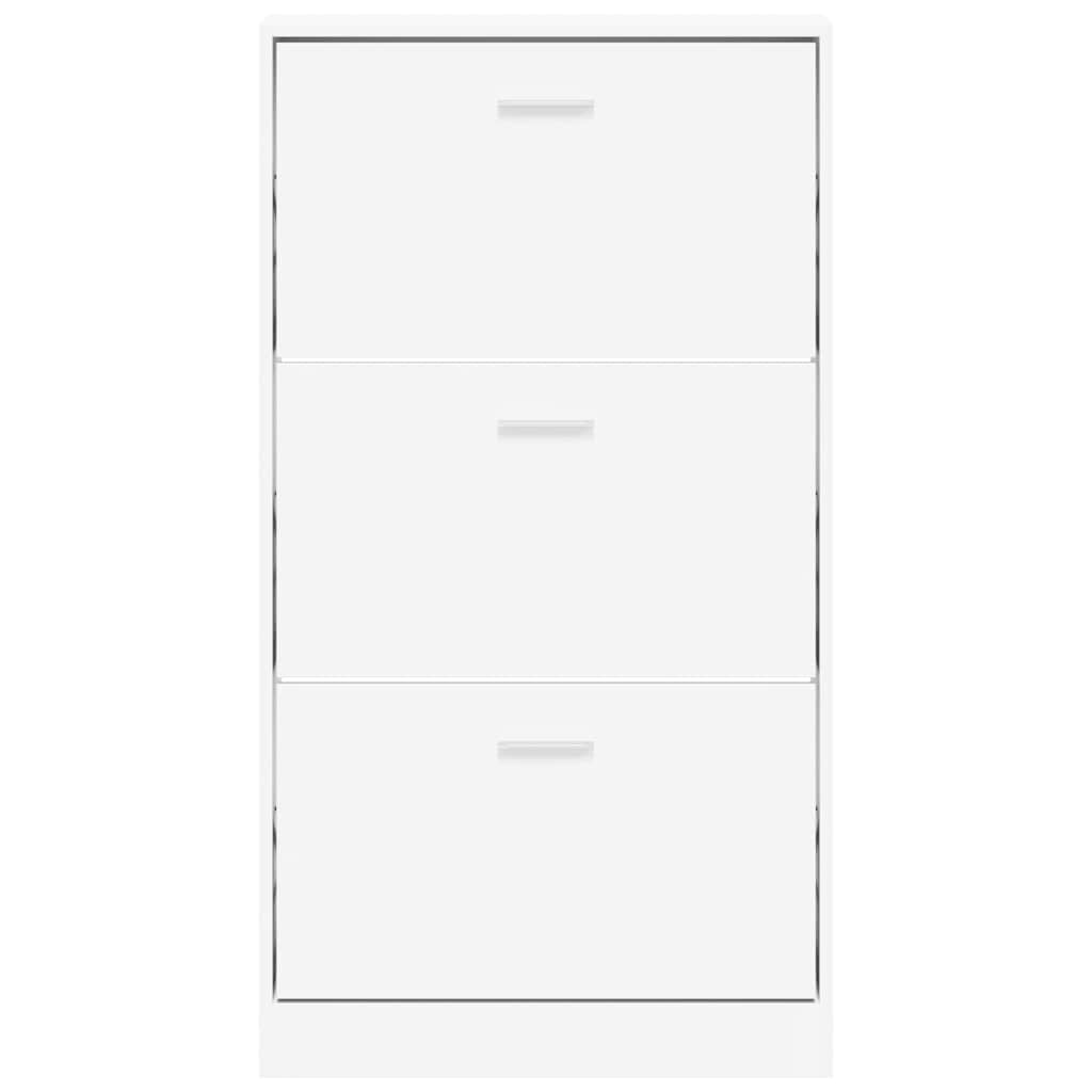 Zapatero blanco 59x17x108 cm Madera de ingeniería