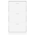 Zapatero blanco 59x17x108 cm Madera de ingeniería