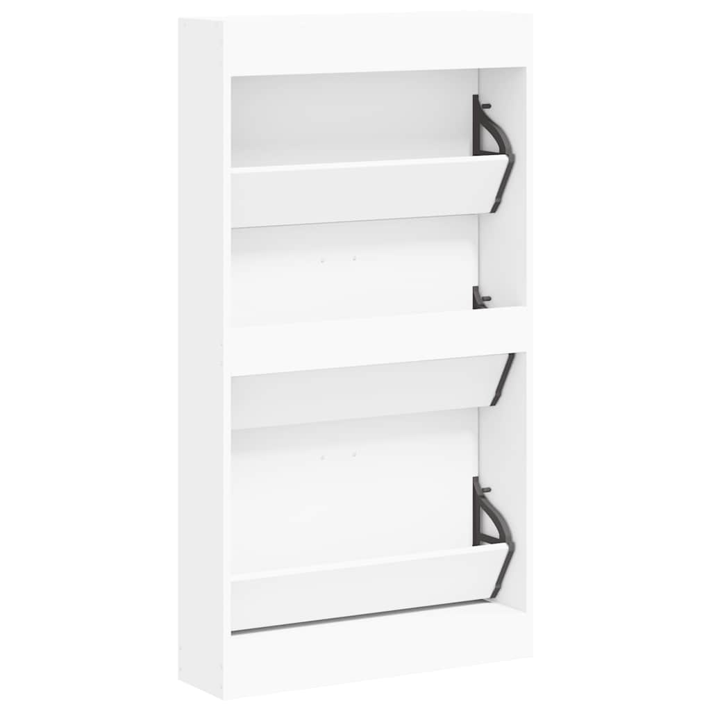 Zapatero blanco 59x17x108 cm Madera de ingeniería