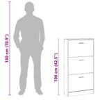 Zapatero blanco 59x17x108 cm Madera de ingeniería