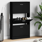 Mueble zapatero madera contrachapada gris Sonoma 63x24x147 cm
