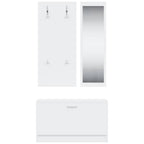 Conjunto de zapatero 3 en 1 madera contrachapada blanco