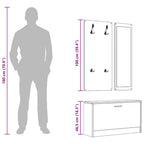Conjunto de zapatero 3 en 1 madera contrachapada blanco
