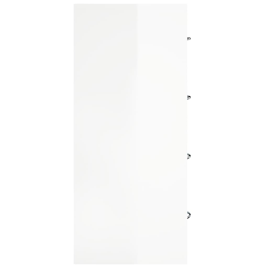 Aparador con 4 cajones blanco brillante 60x30,5x71 cm