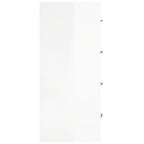 Aparador con 4 cajones blanco brillante 60x30,5x71 cm