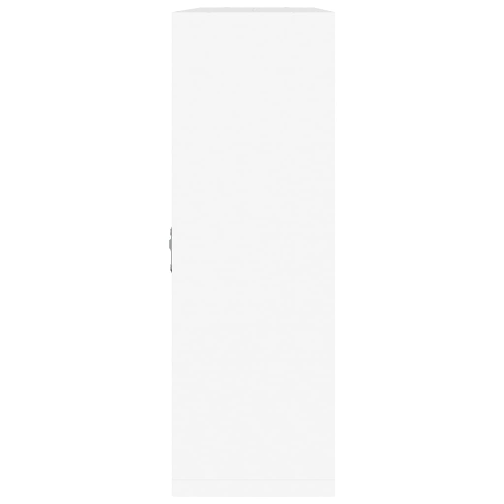 Estantería de pared con 8 compartimentos blanco brillante