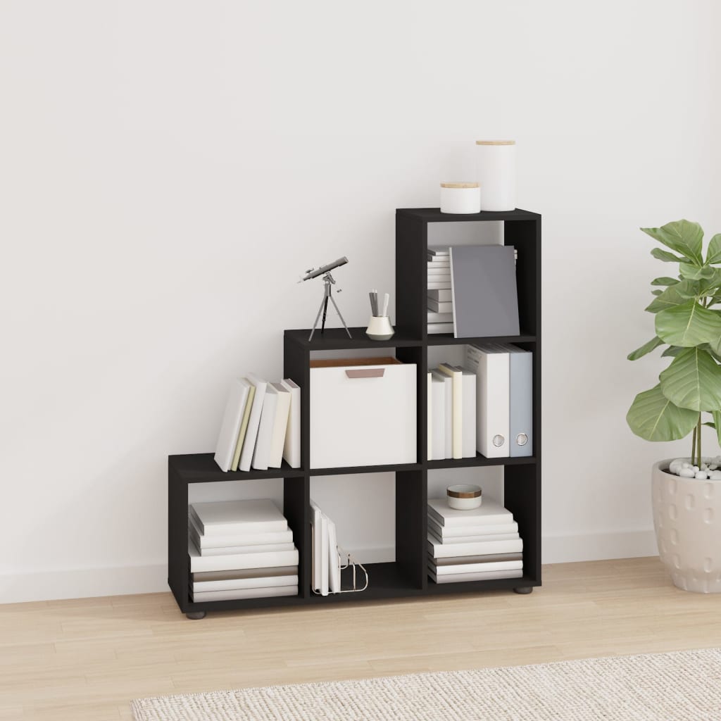 White high-gloss plywood ladder-shaped bookshelf