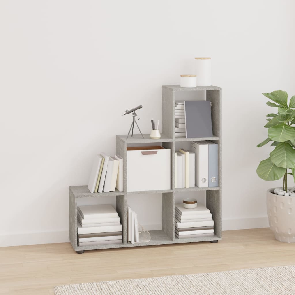 White high-gloss plywood ladder-shaped bookshelf