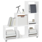 Estantería forma de escalera madera contrachapada blanco brillo