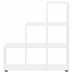 Estantería forma de escalera madera contrachapada blanco brillo