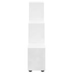 Estantería forma de escalera madera contrachapada blanco brillo
